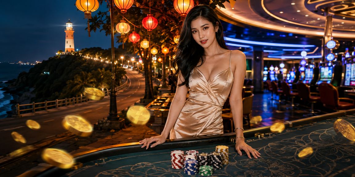 Khung cảnh chơi casino và cá cược thể thao tại Vũng Tàu vào ban đêm